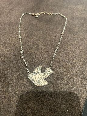 Brighton Silver Bird Pendant Necklace